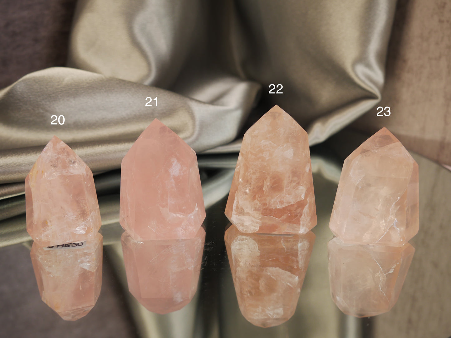 Brazilian Rose Quartz Tower [various' 20s]