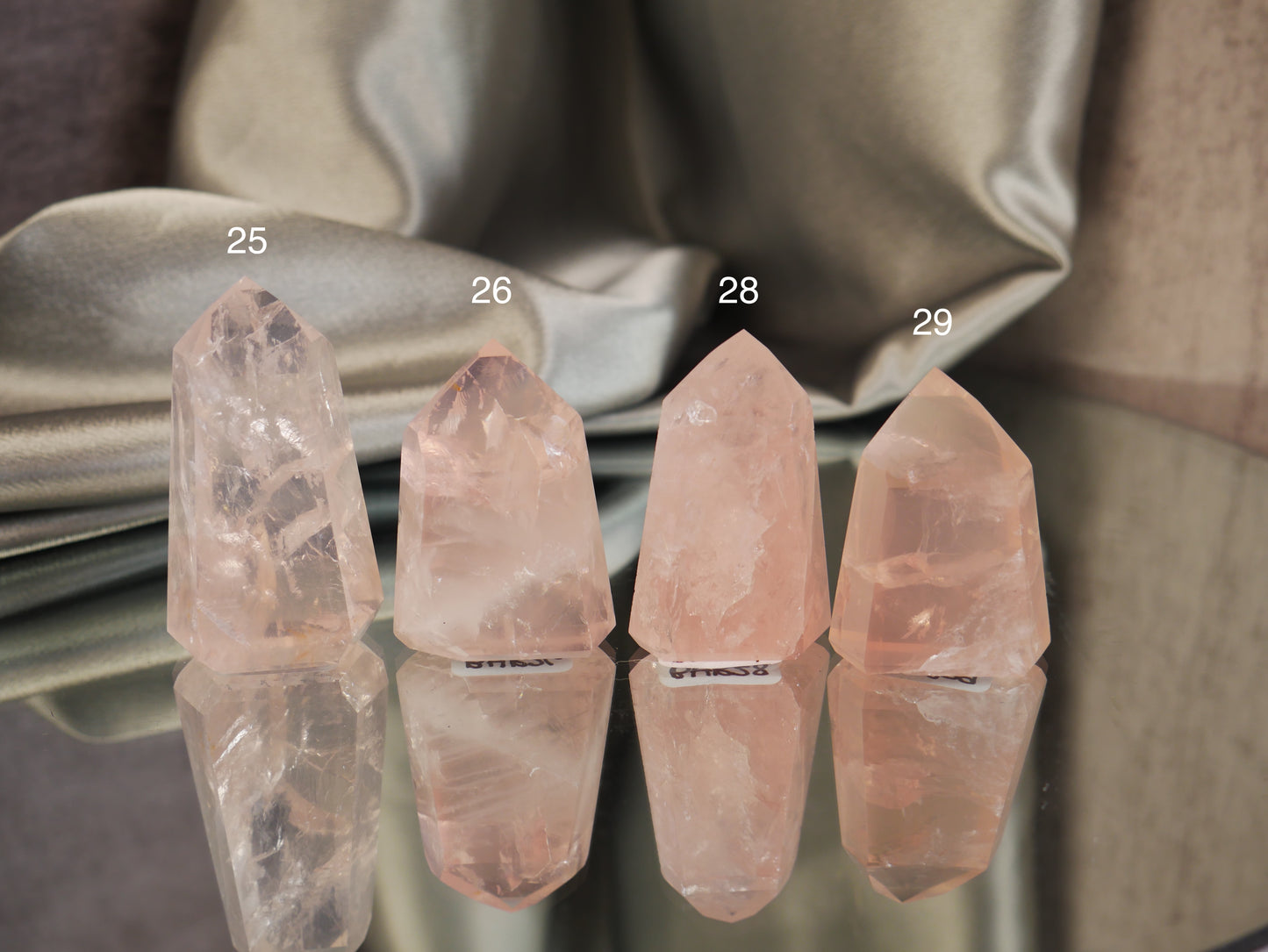 Brazilian Rose Quartz Tower [various' 20s]