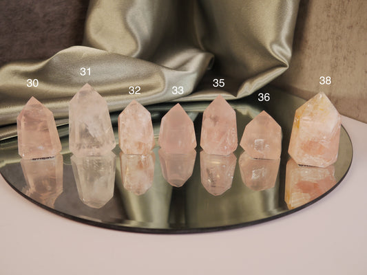 Brazilian Rose Quartz Tower [various;30-50]
