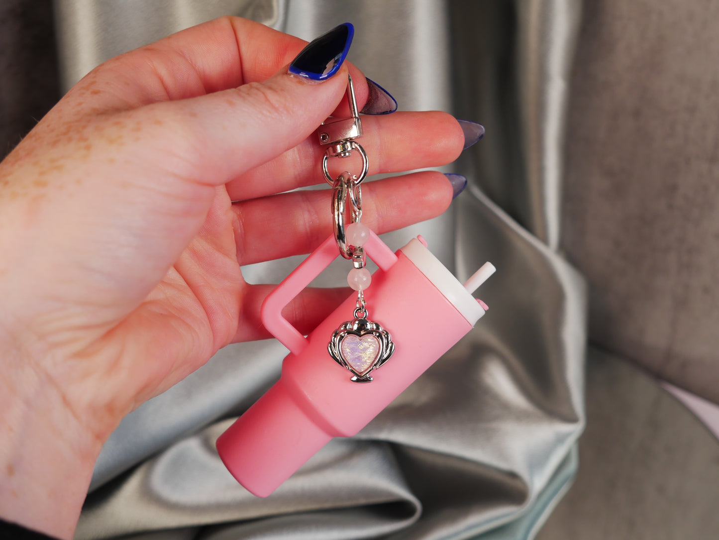 Stanley Cup Keychain w/ Crystal Charms [various colors]