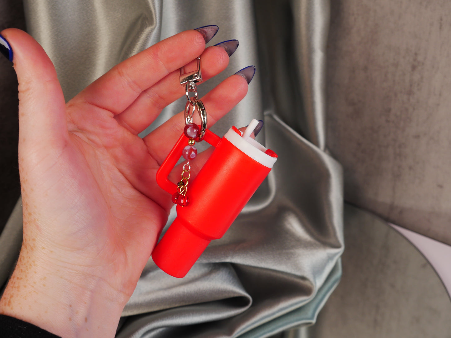 Stanley Cup Keychain w/ Crystal Charms [various colors]