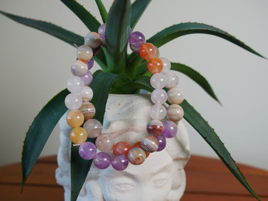 Crazy Lace x Amethyst Bracelet