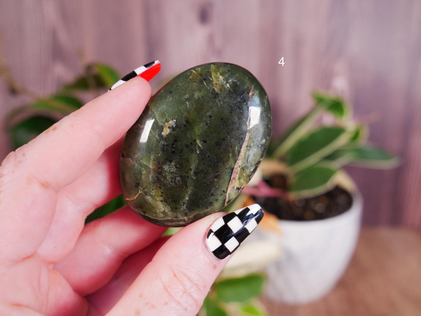 Glossy Serpentine Palm Stones [various]