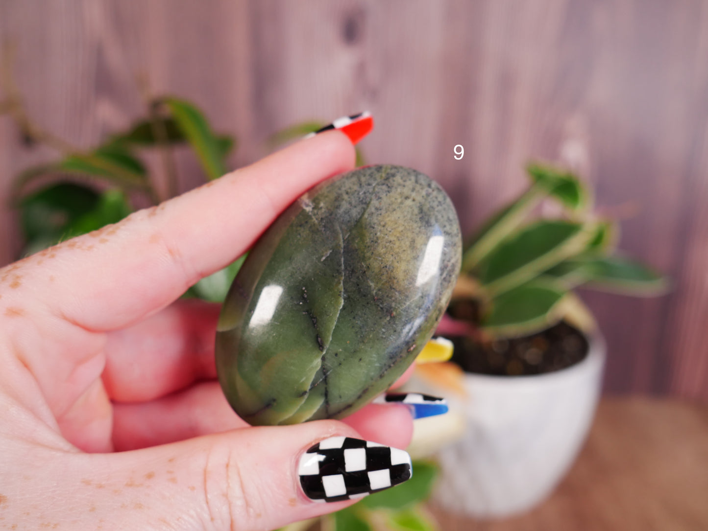 Glossy Serpentine Palm Stones [various]