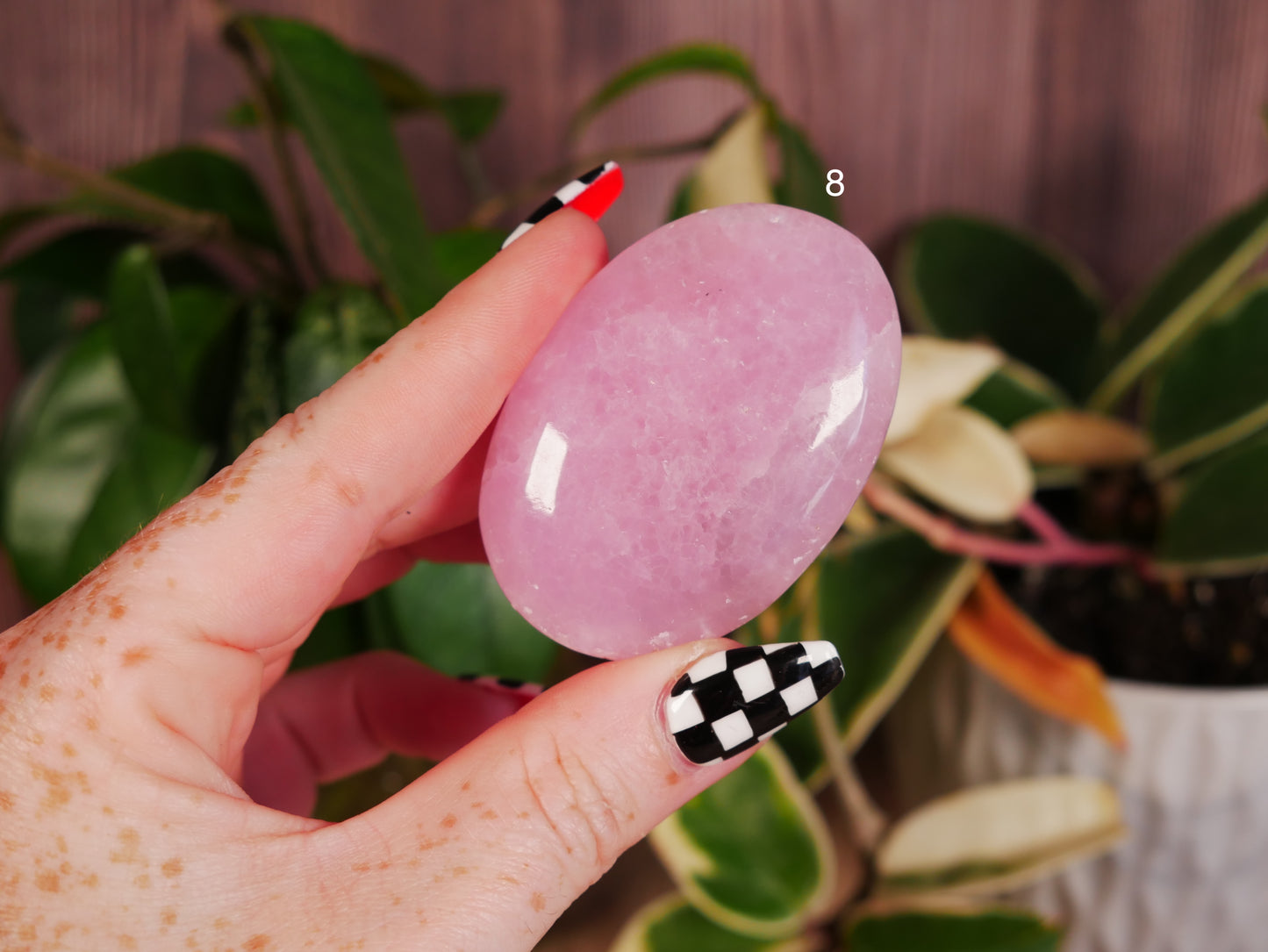 Pink Aragonite Palm Stone [various]