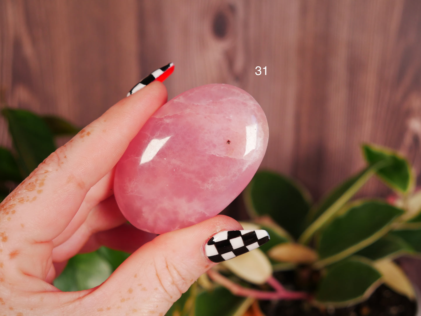 Pink Aragonite Palm Stone [various]