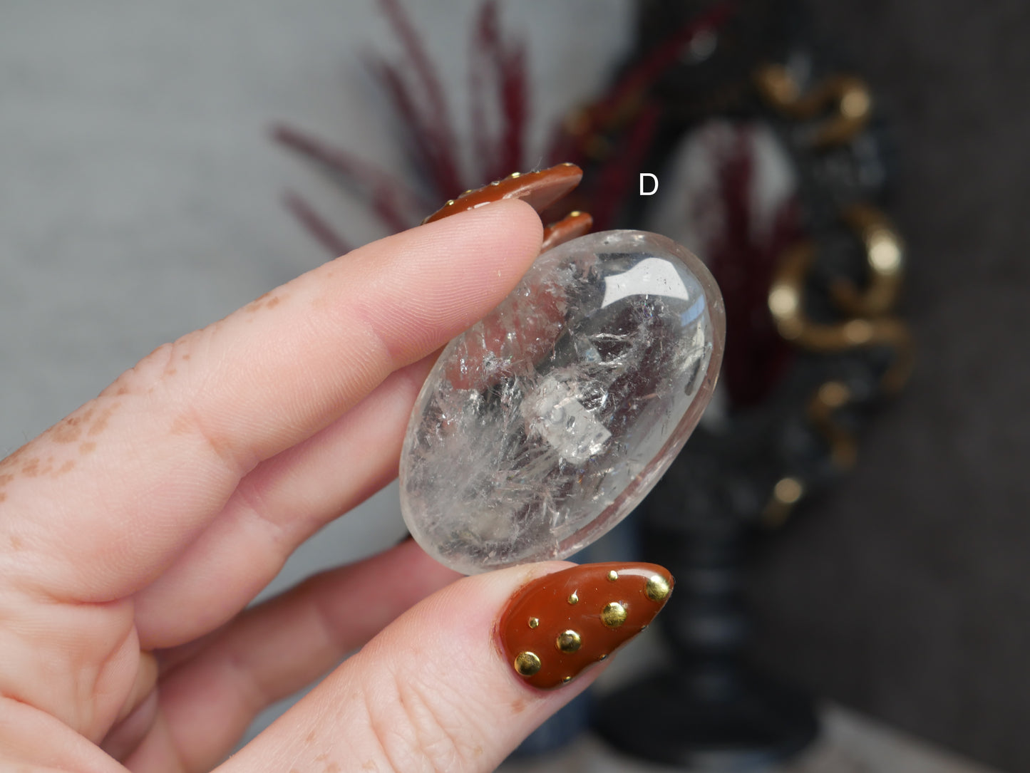 Prasiolite (Green Amethyst) Palm Stone [various]