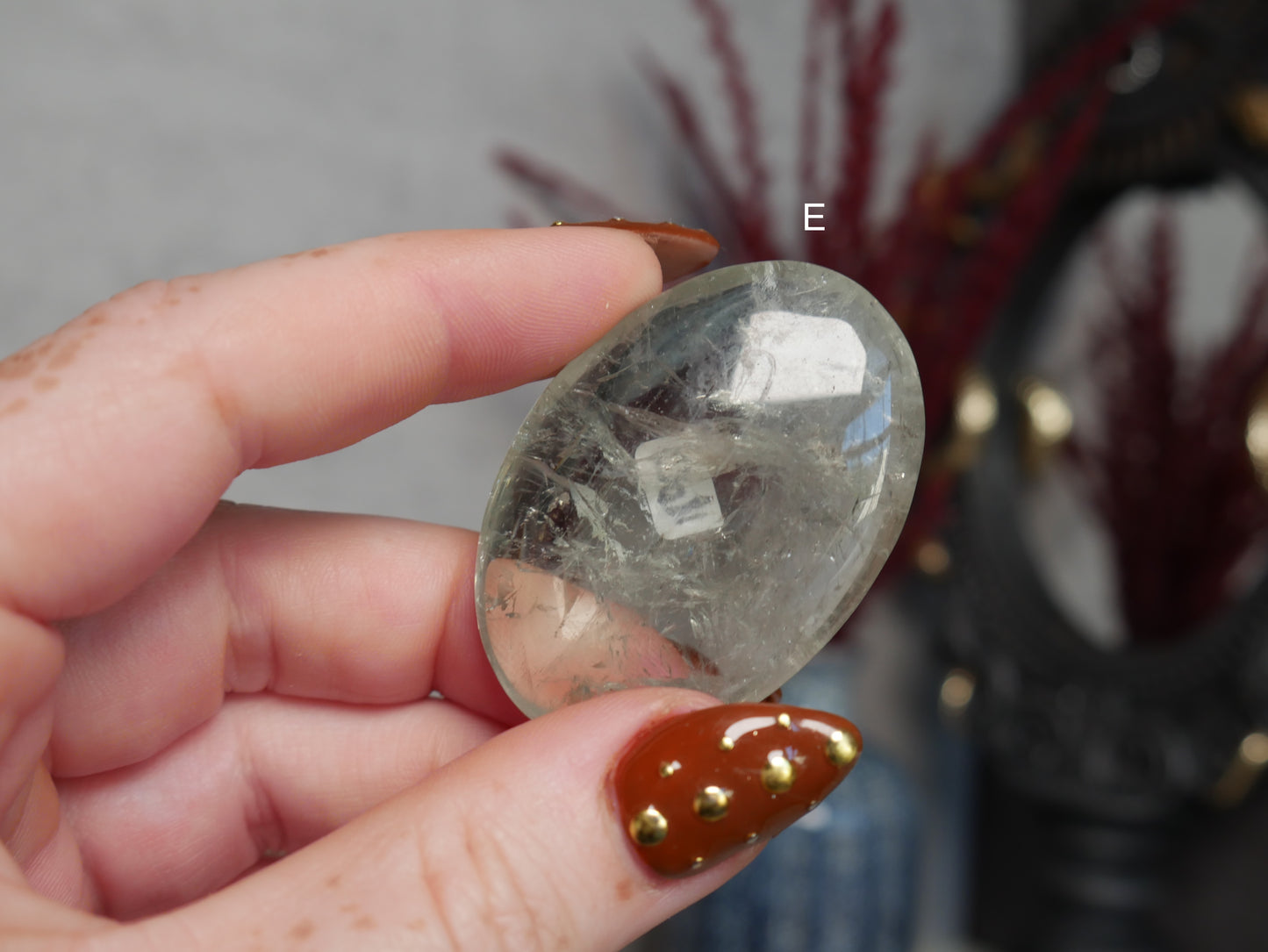 Prasiolite (Green Amethyst) Palm Stone [various]