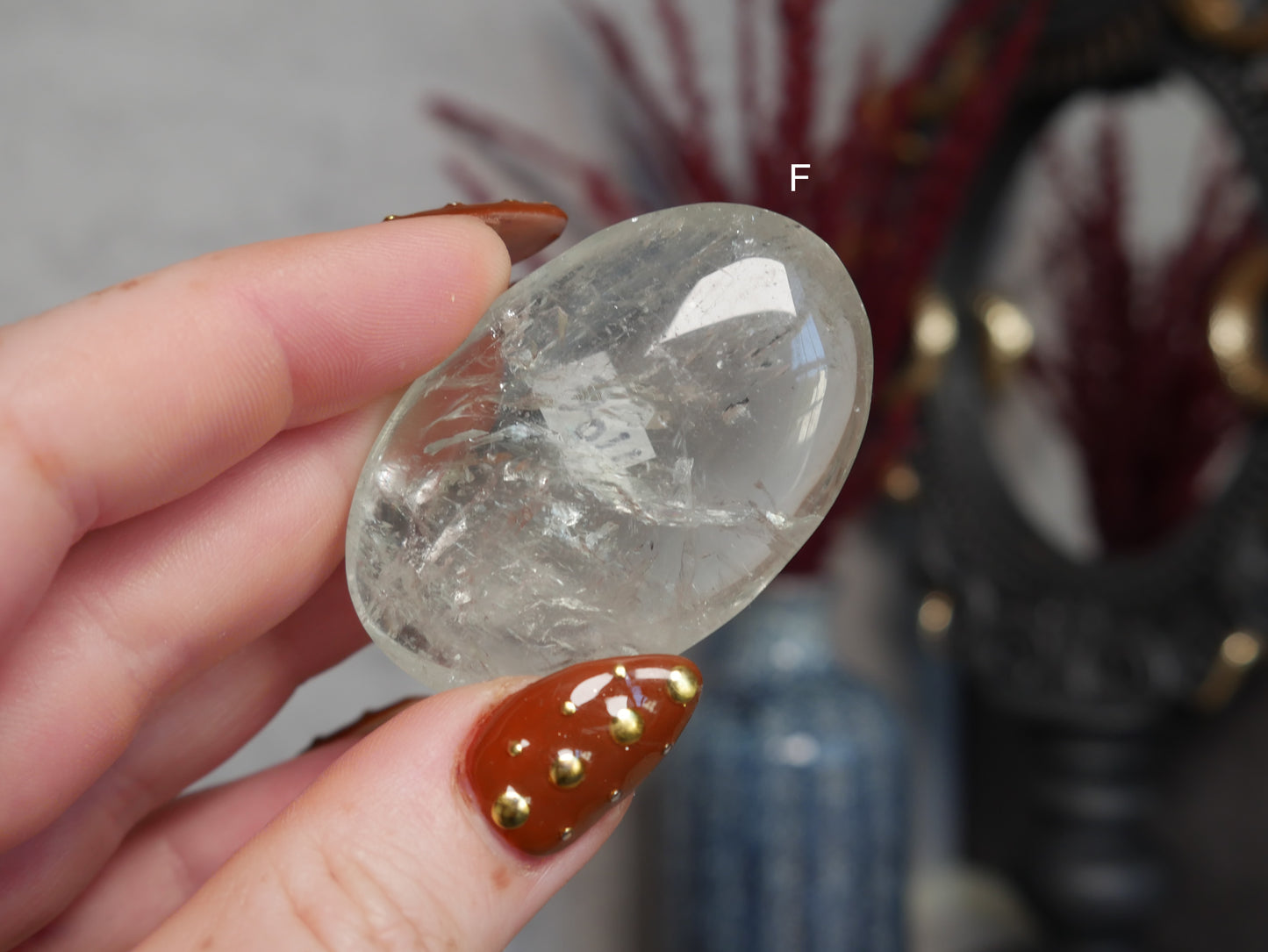 Prasiolite (Green Amethyst) Palm Stone [various]