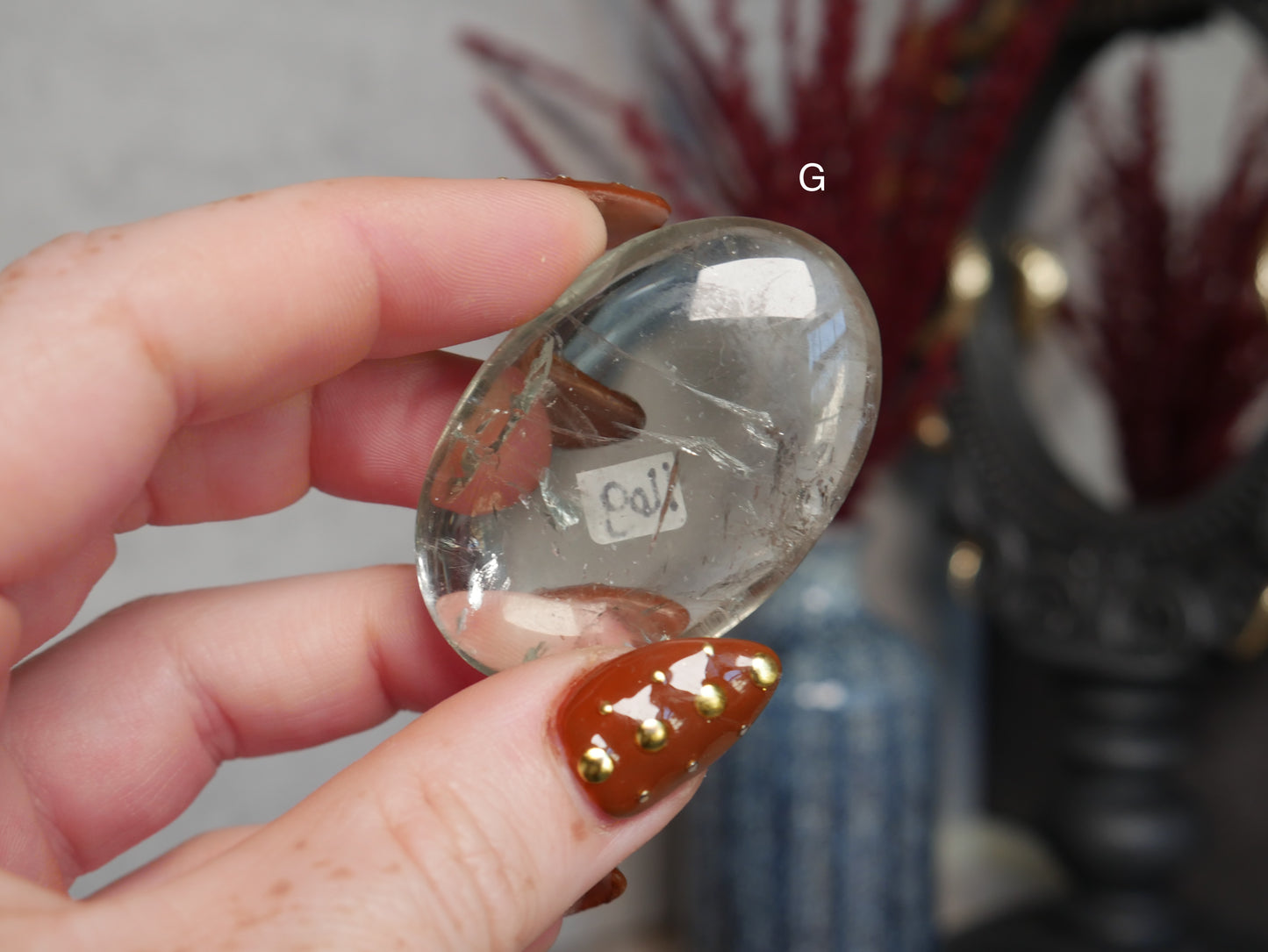 Prasiolite (Green Amethyst) Palm Stone [various]