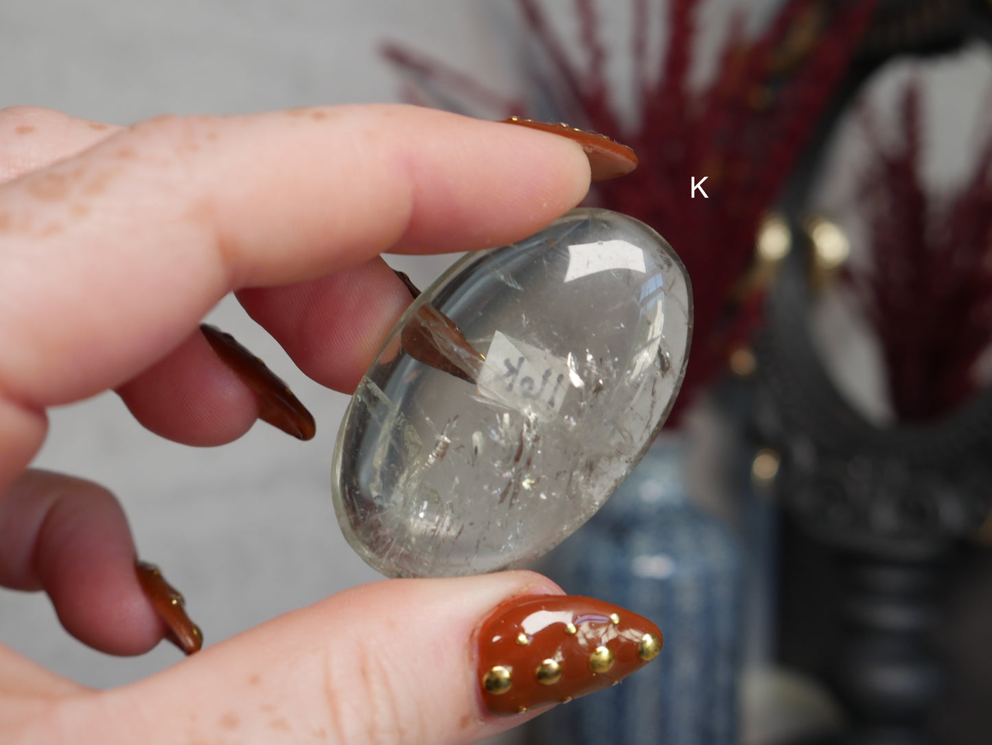Prasiolite (Green Amethyst) Palm Stone [various]