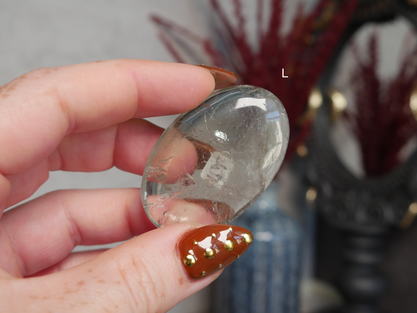 Prasiolite (Green Amethyst) Palm Stone [various]