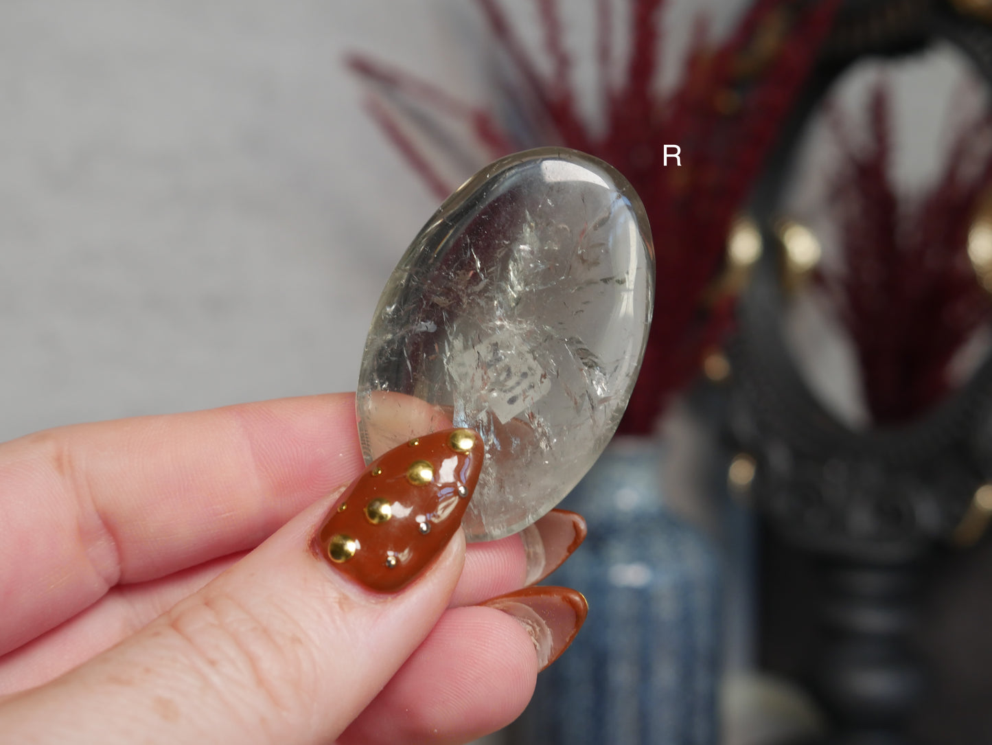 Prasiolite (Green Amethyst) Palm Stone [various]