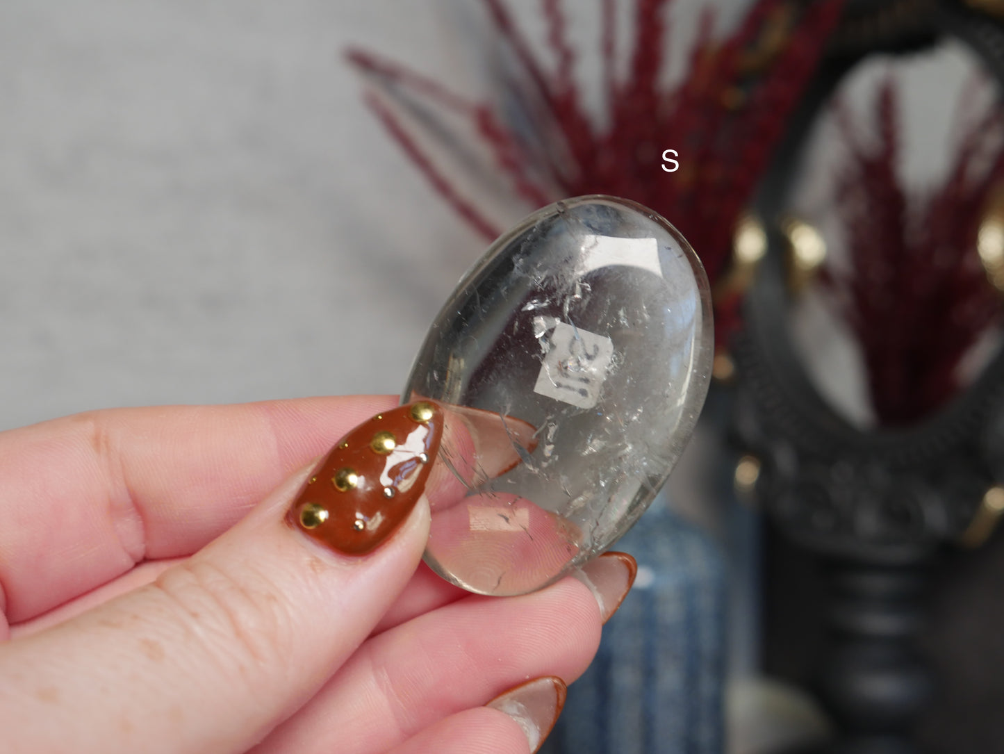 Prasiolite (Green Amethyst) Palm Stone [various]