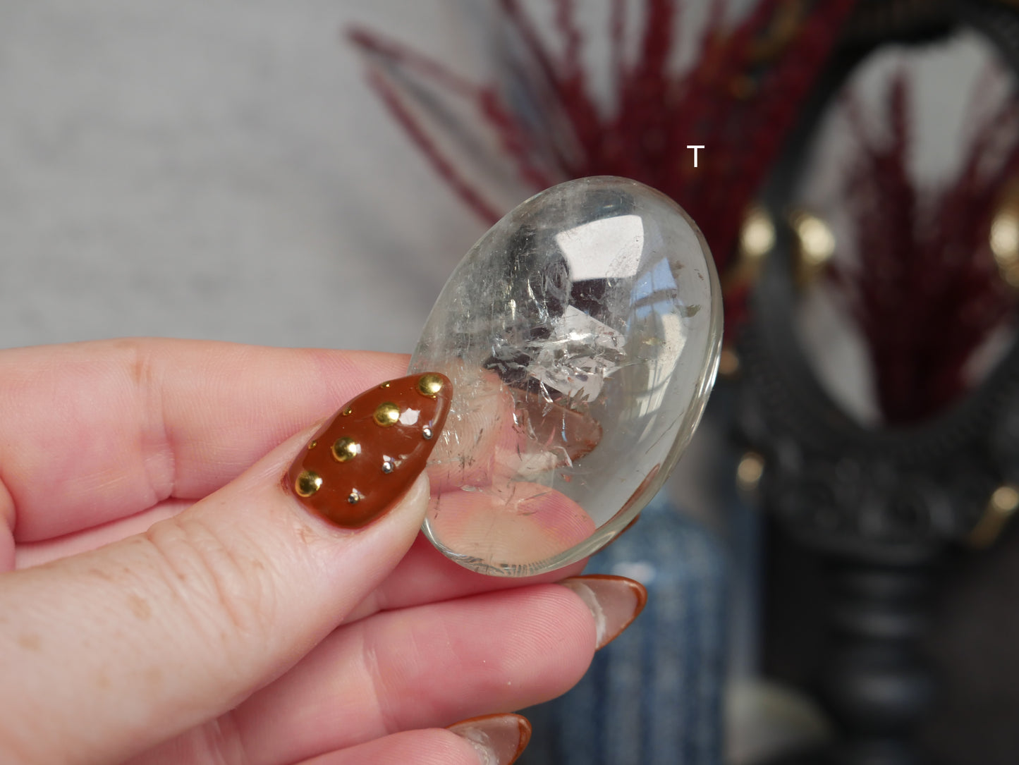 Prasiolite (Green Amethyst) Palm Stone [various]