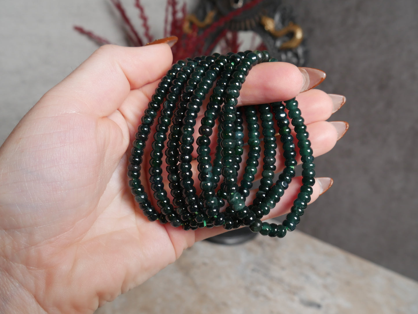 Guatemalan Jade Bracelet - Rondelle Bead