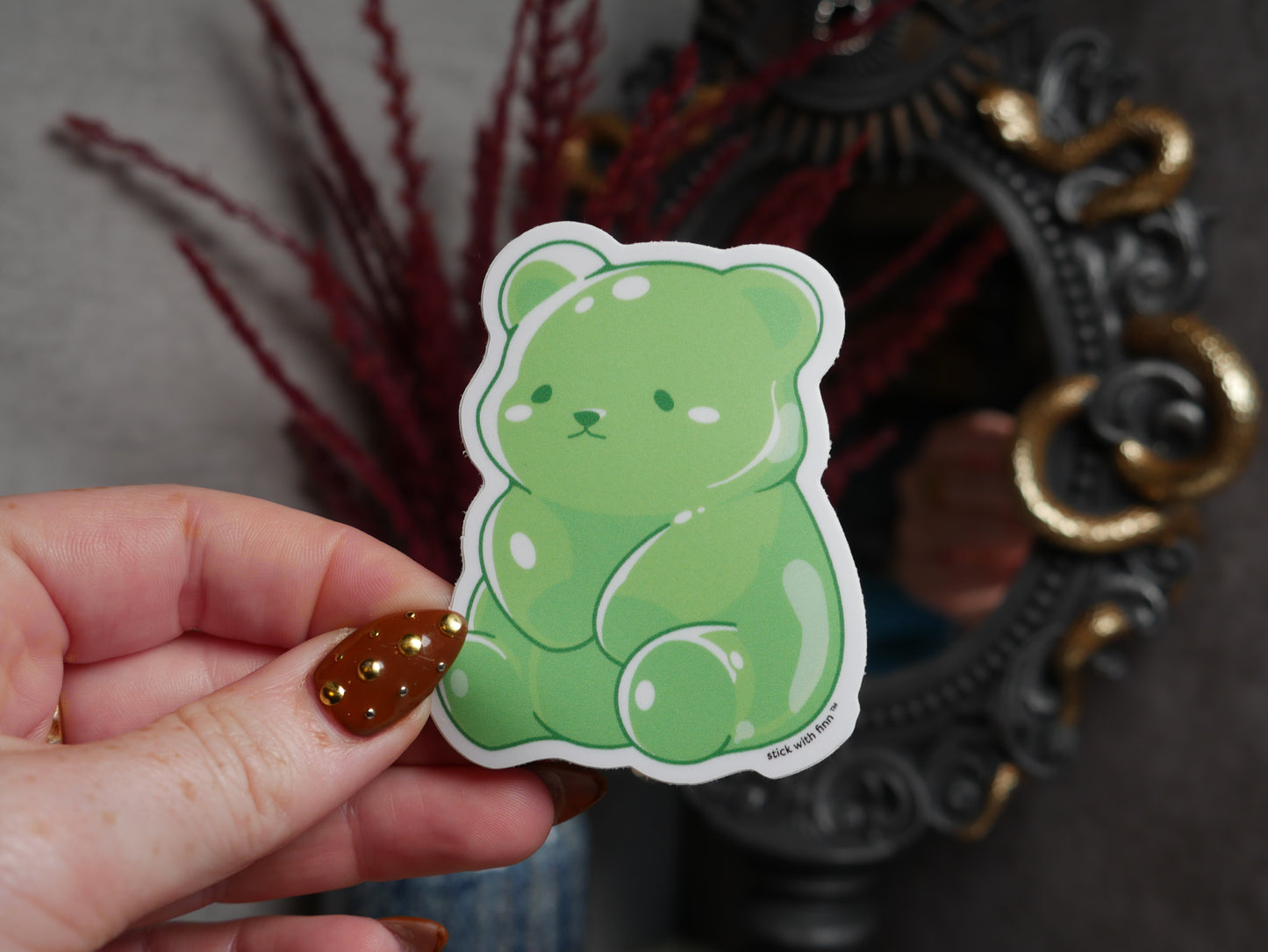 Green Gummy Bear Sticker