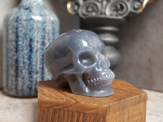 Blue Agate Skull