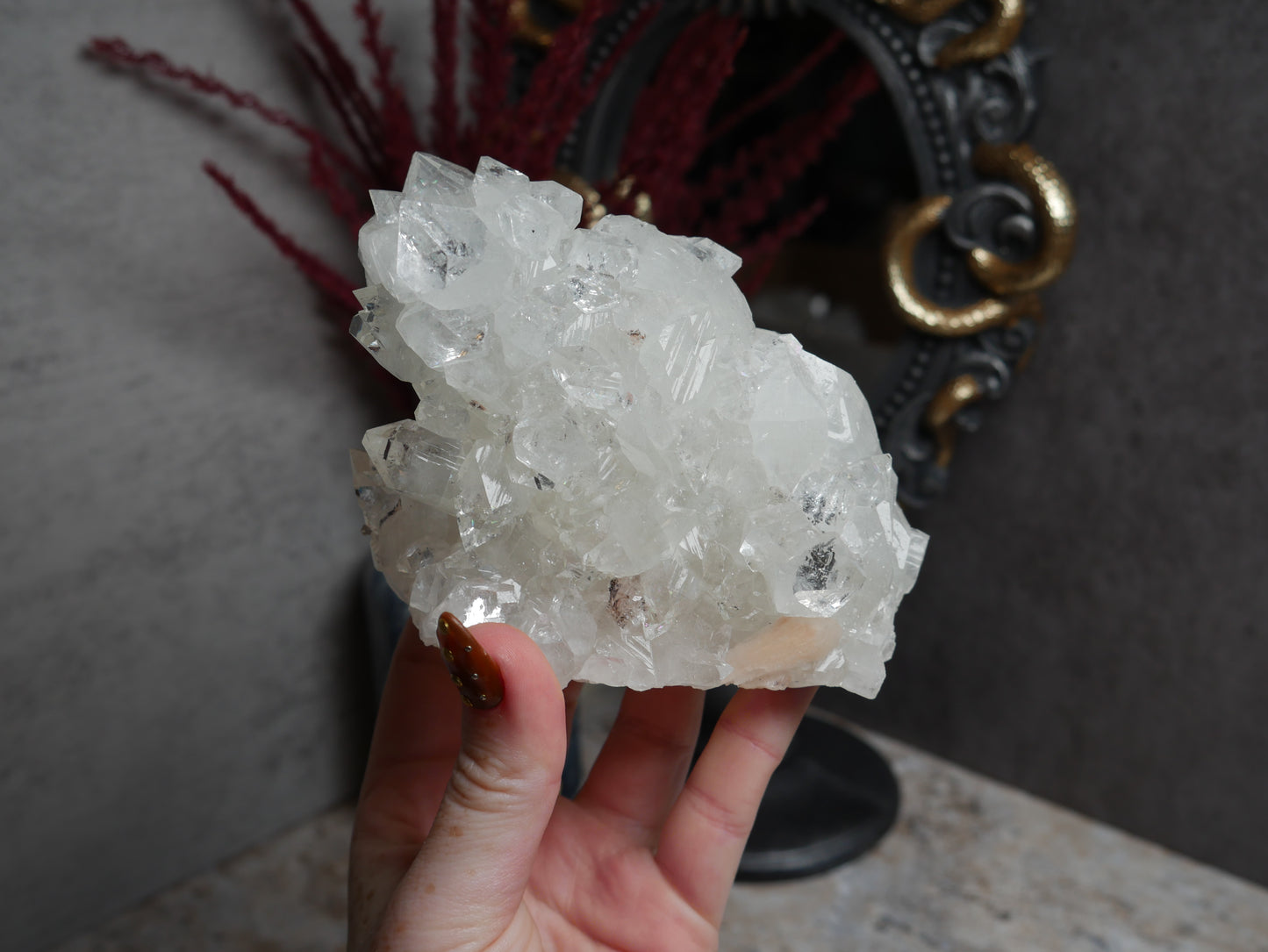 Apophyllite Coated Calcite #6