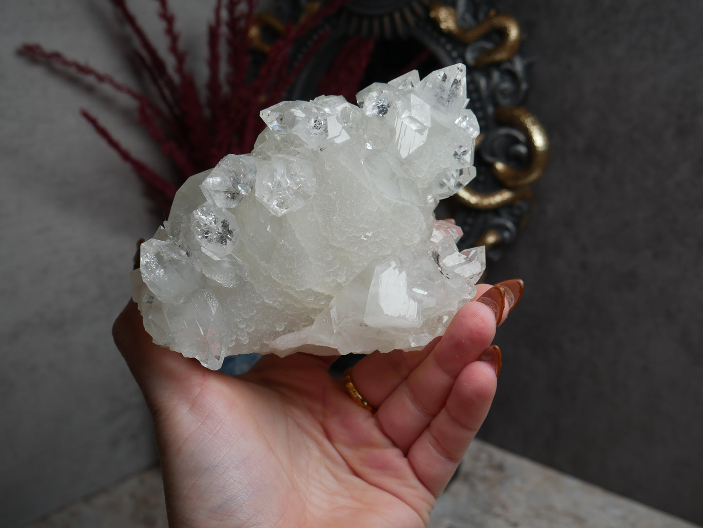 Apophyllite Coated Calcite #6