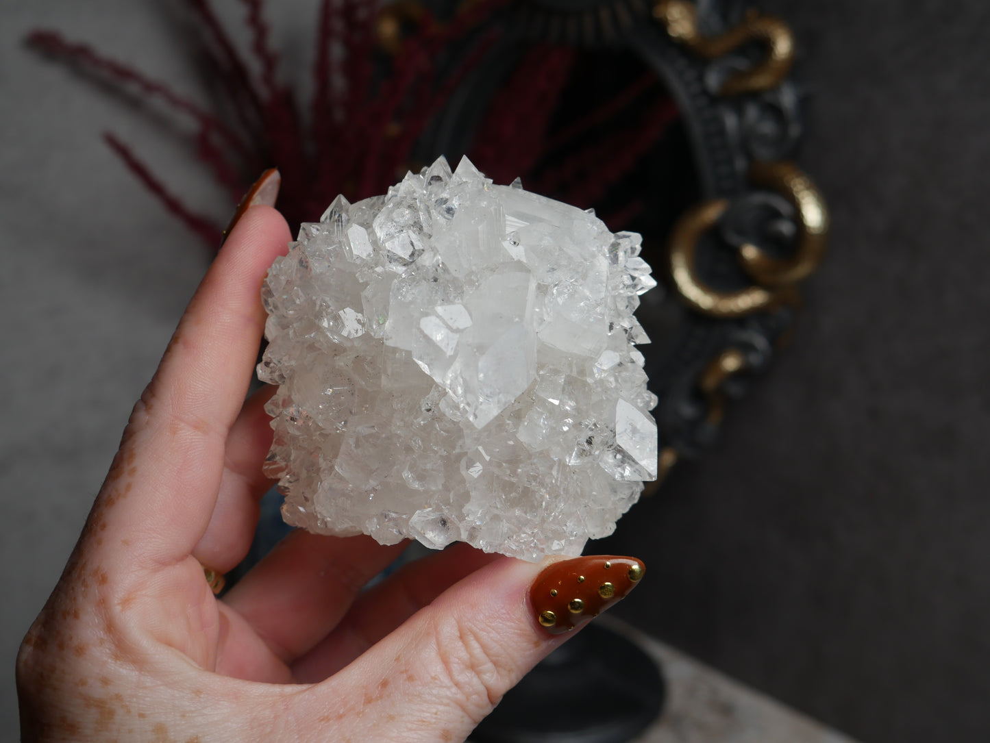 Apophyllite Coated Calcite #7