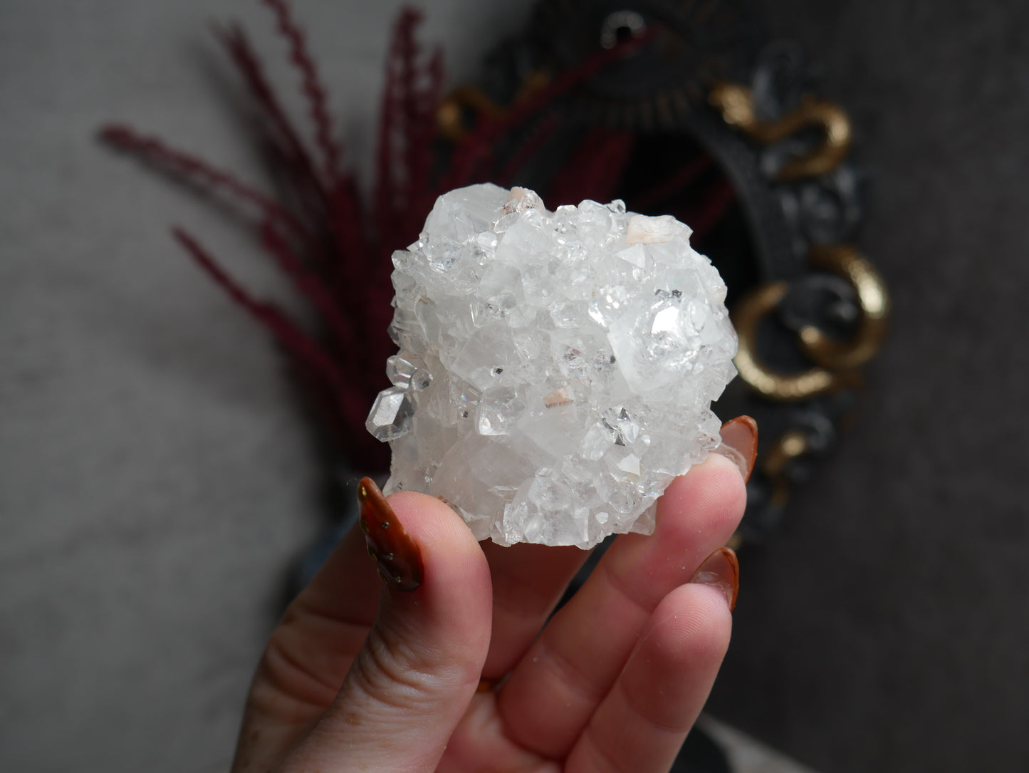 Apophyllite Coated Calcite #9