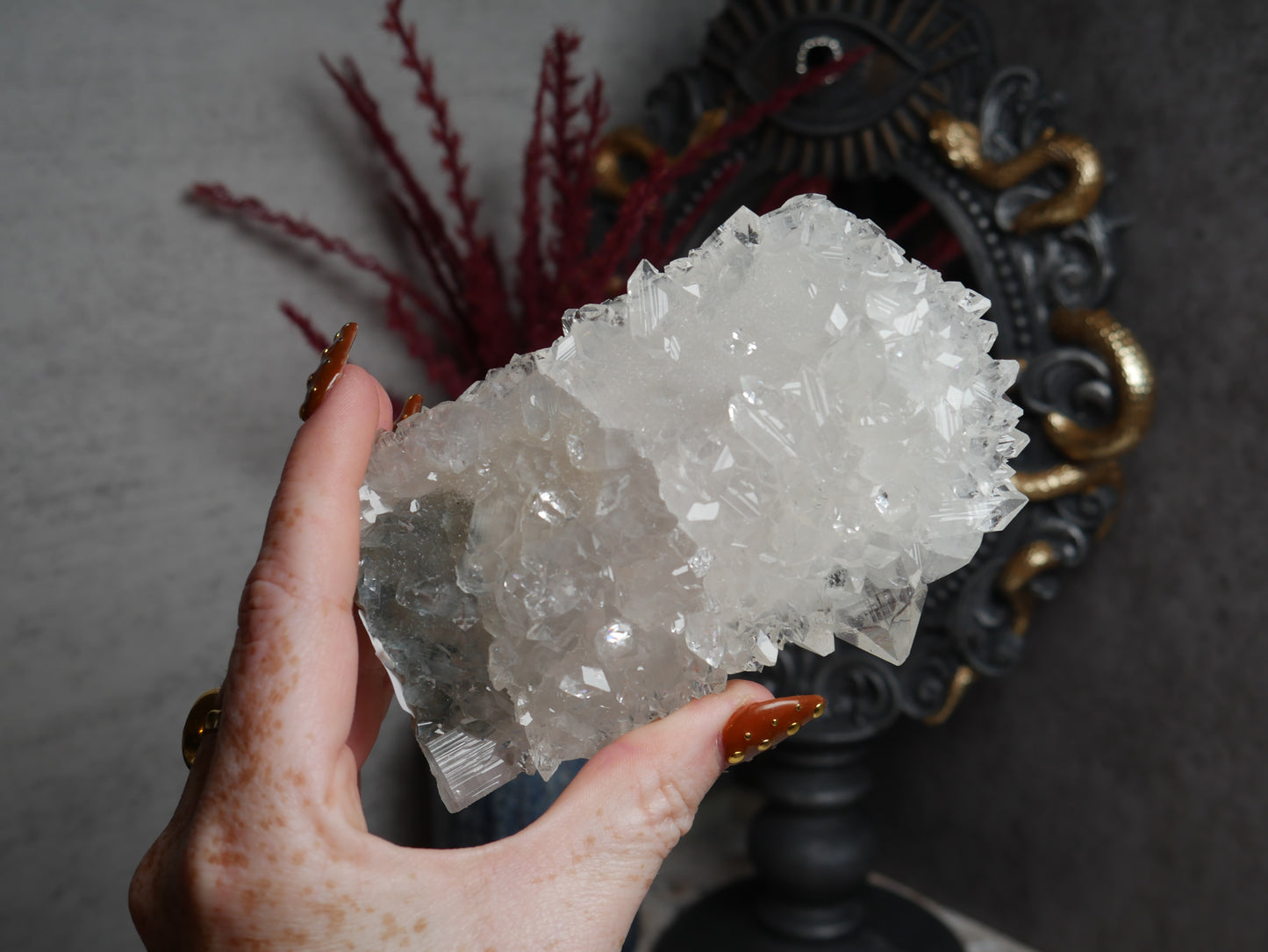 Apophyllite Coated Calcite #5