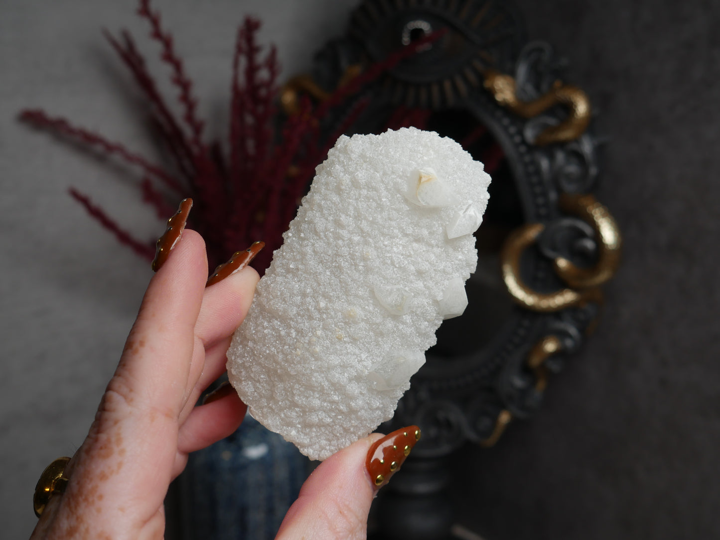 Apophyllite Coated Calcite #12