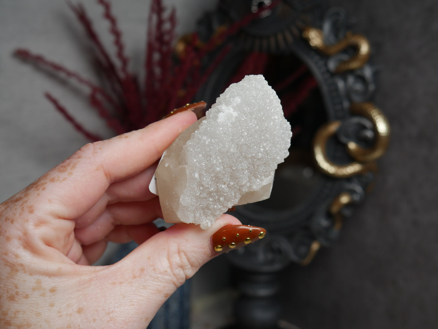 Apophyllite Coated Calcite #19