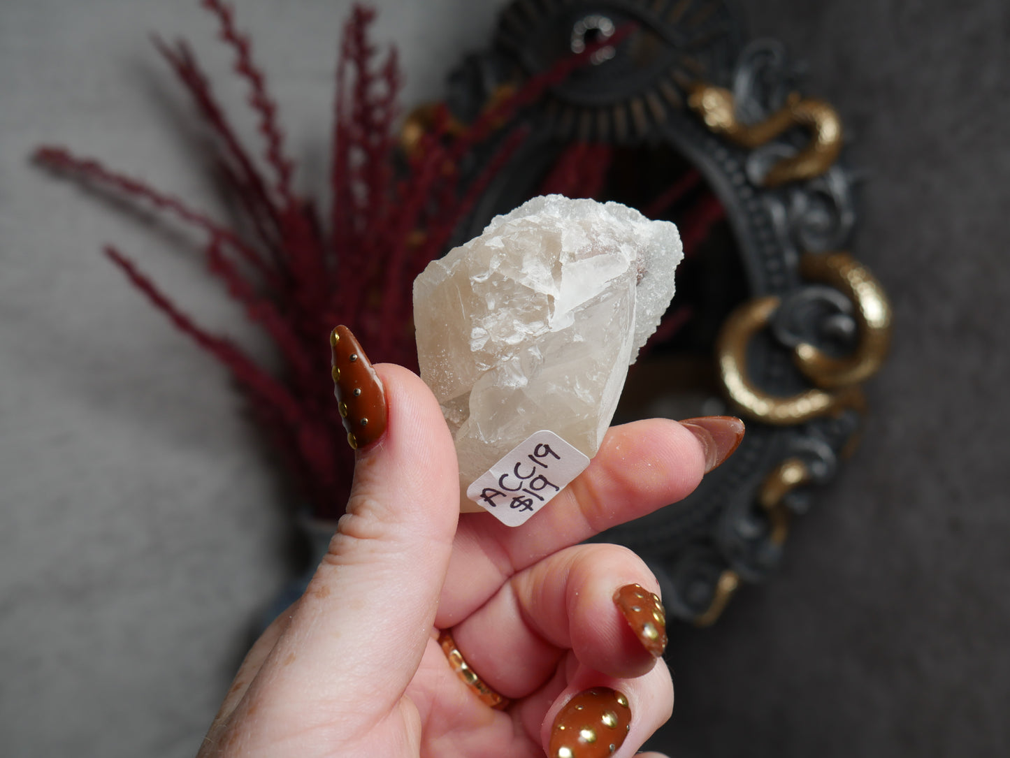 Apophyllite Coated Calcite #19