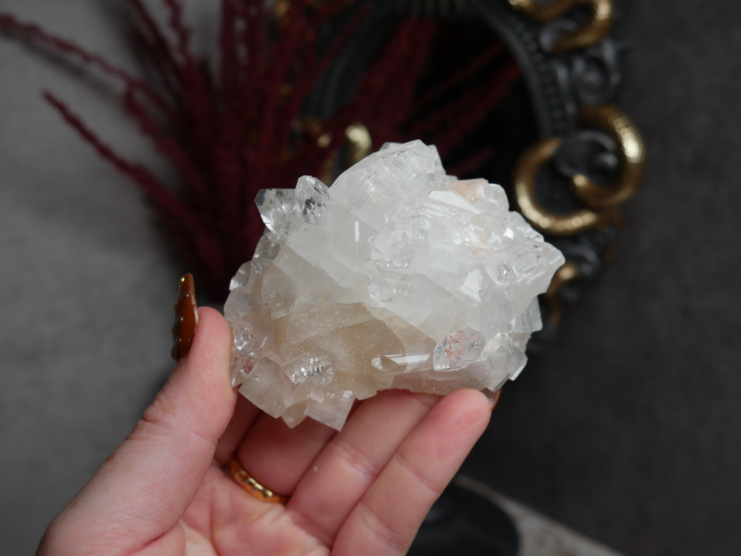 Apophyllite Coated Calcite #16