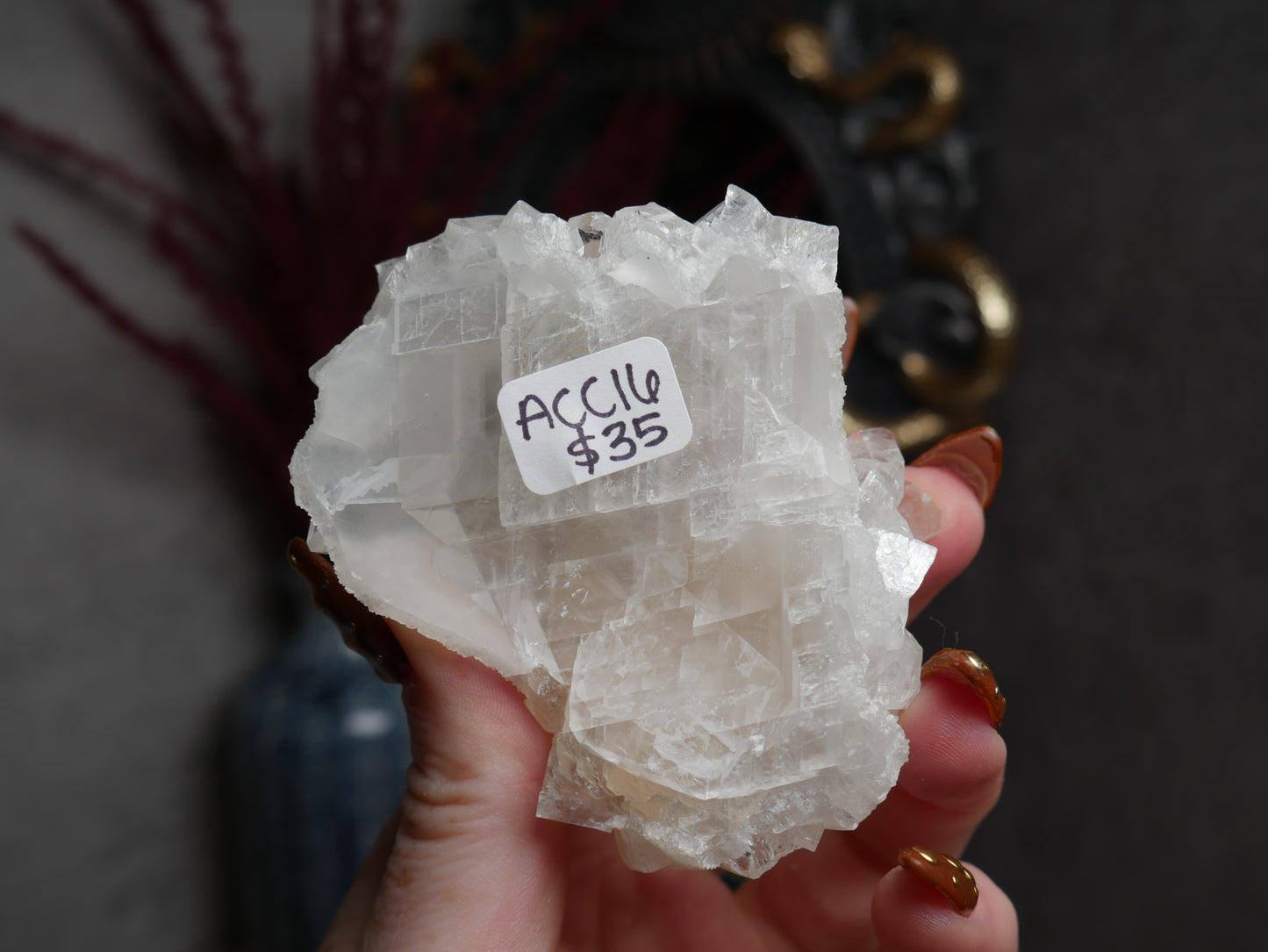 Apophyllite Coated Calcite #16