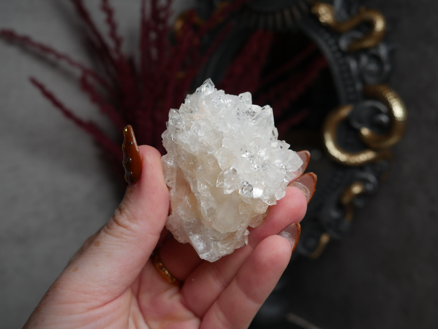 Apophyllite Coated Calcite #17