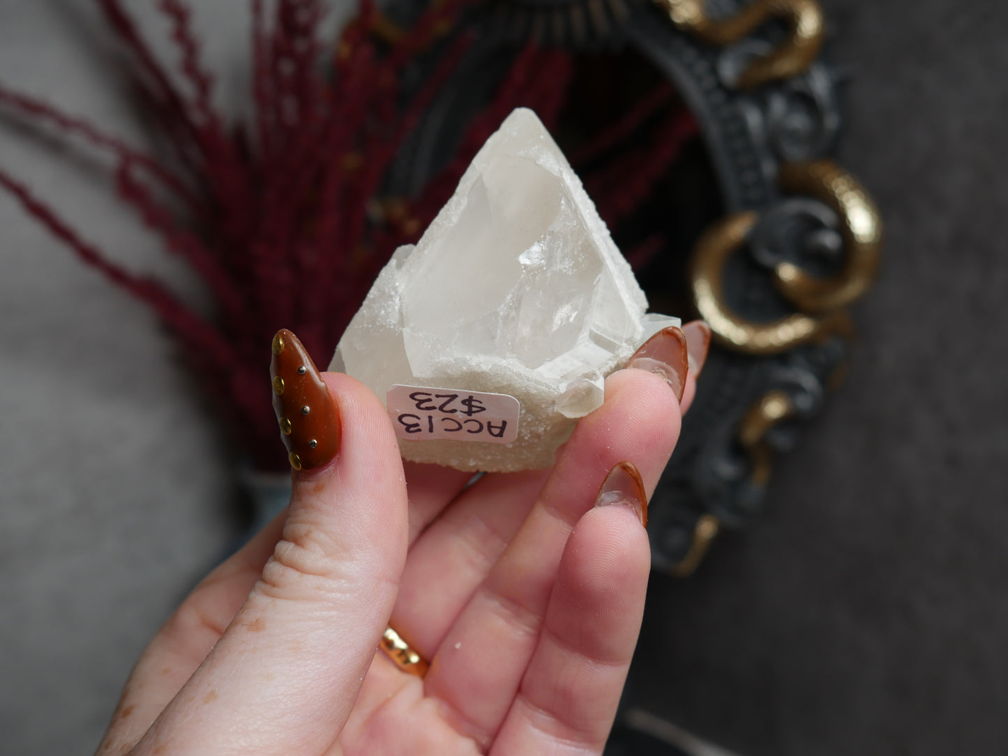 Apophyllite Coated Calcite #13