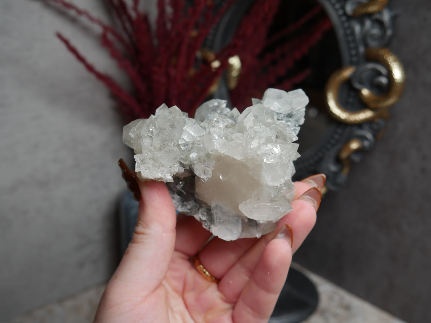 Apophyllite Coated Calcite #8