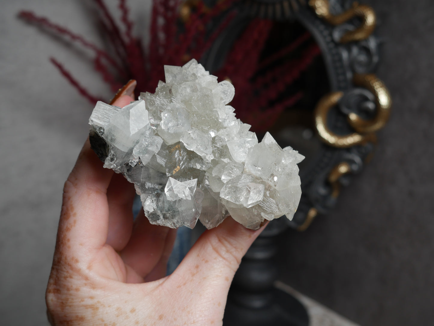 Apophyllite Coated Calcite #8