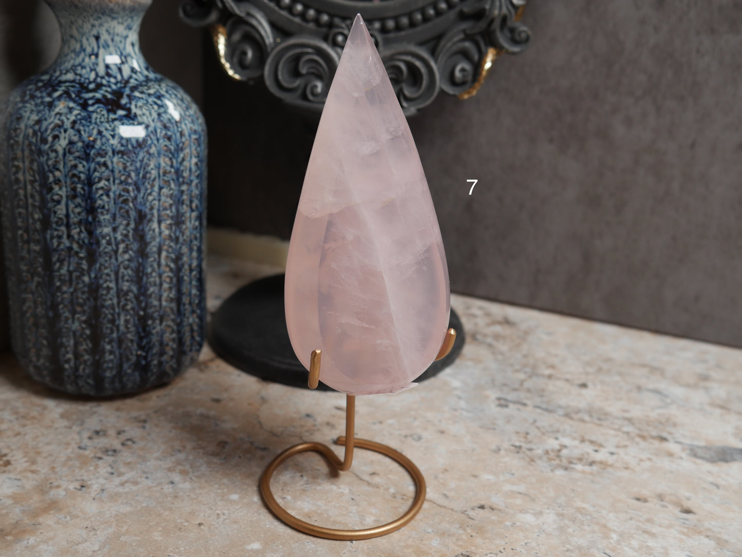 Girasol Rose Quartz Teardrops [various]