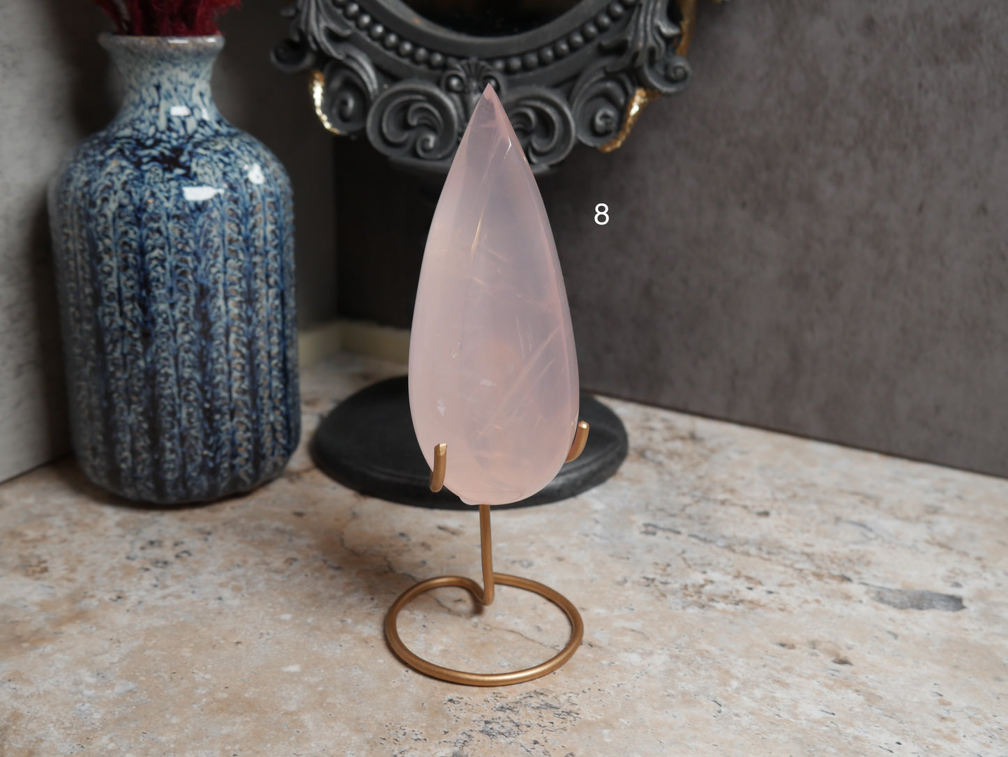 Girasol Rose Quartz Teardrops [various]