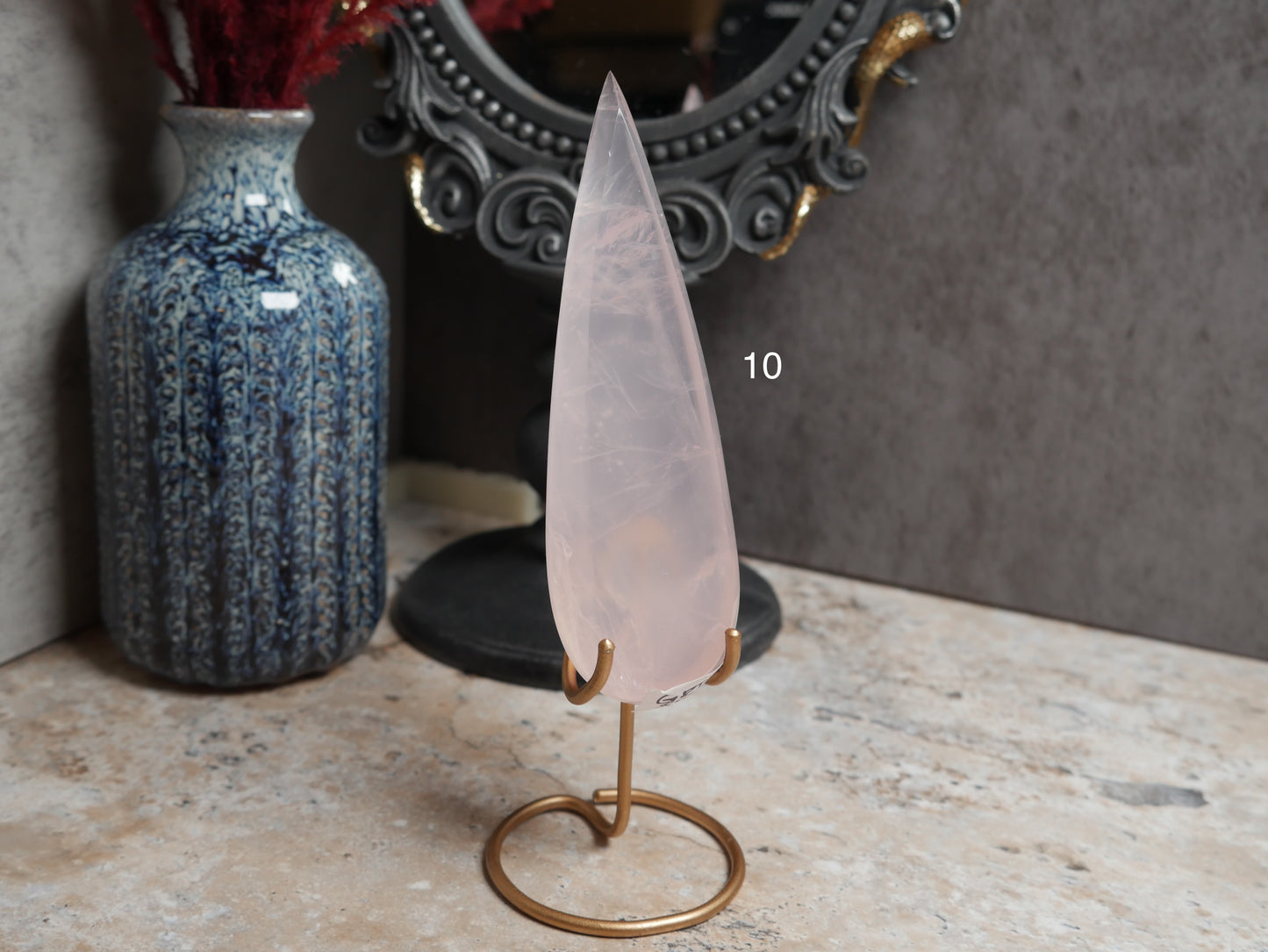 Girasol Rose Quartz Teardrops [various]