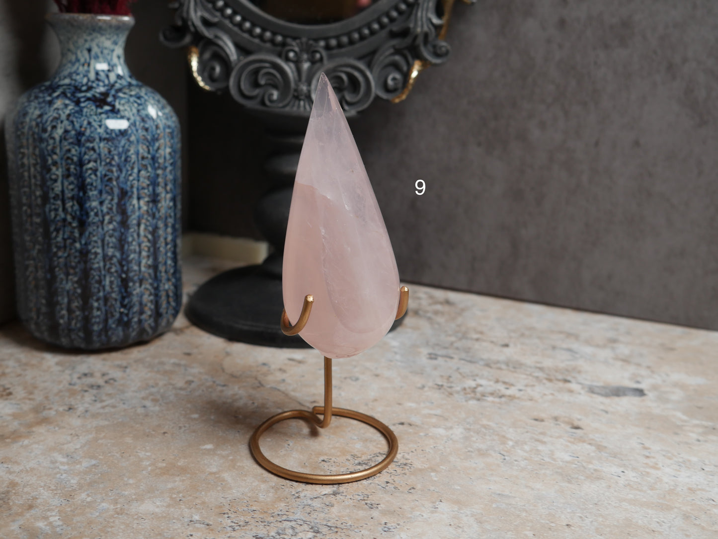 Girasol Rose Quartz Teardrops [various]