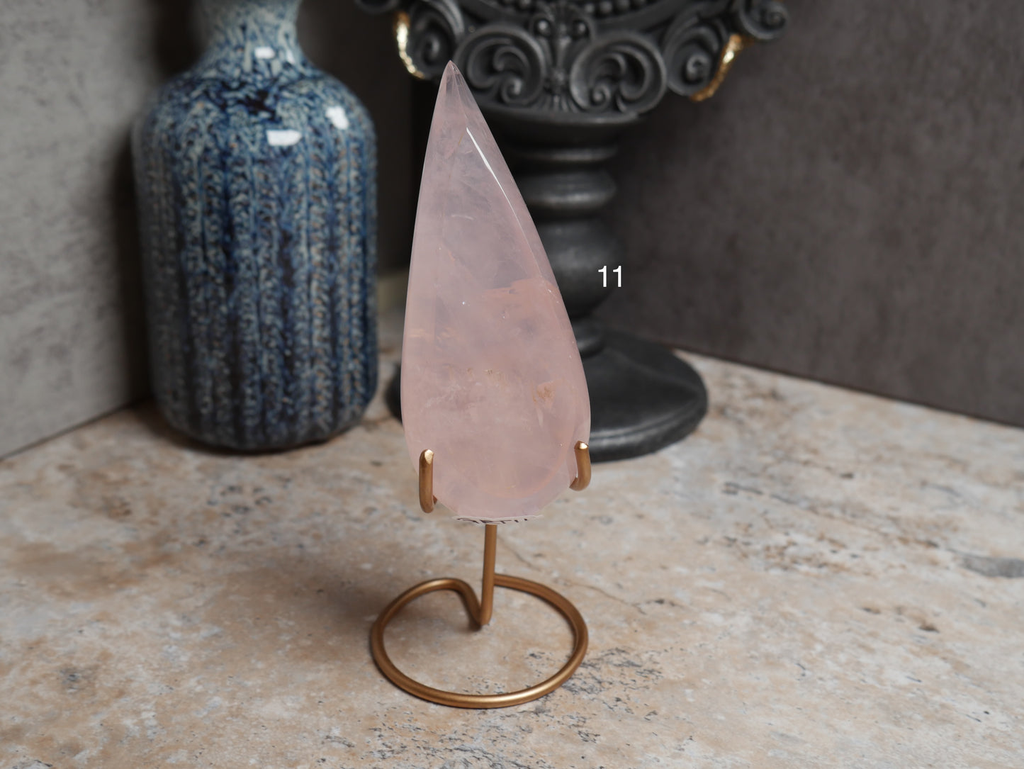 Girasol Rose Quartz Teardrops [various]