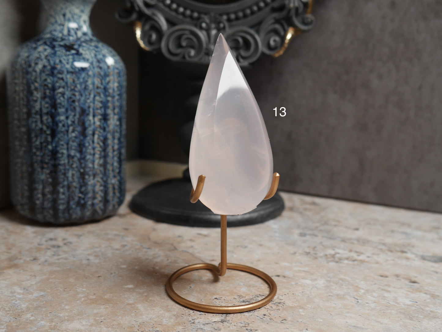 Girasol Rose Quartz Teardrops [various]