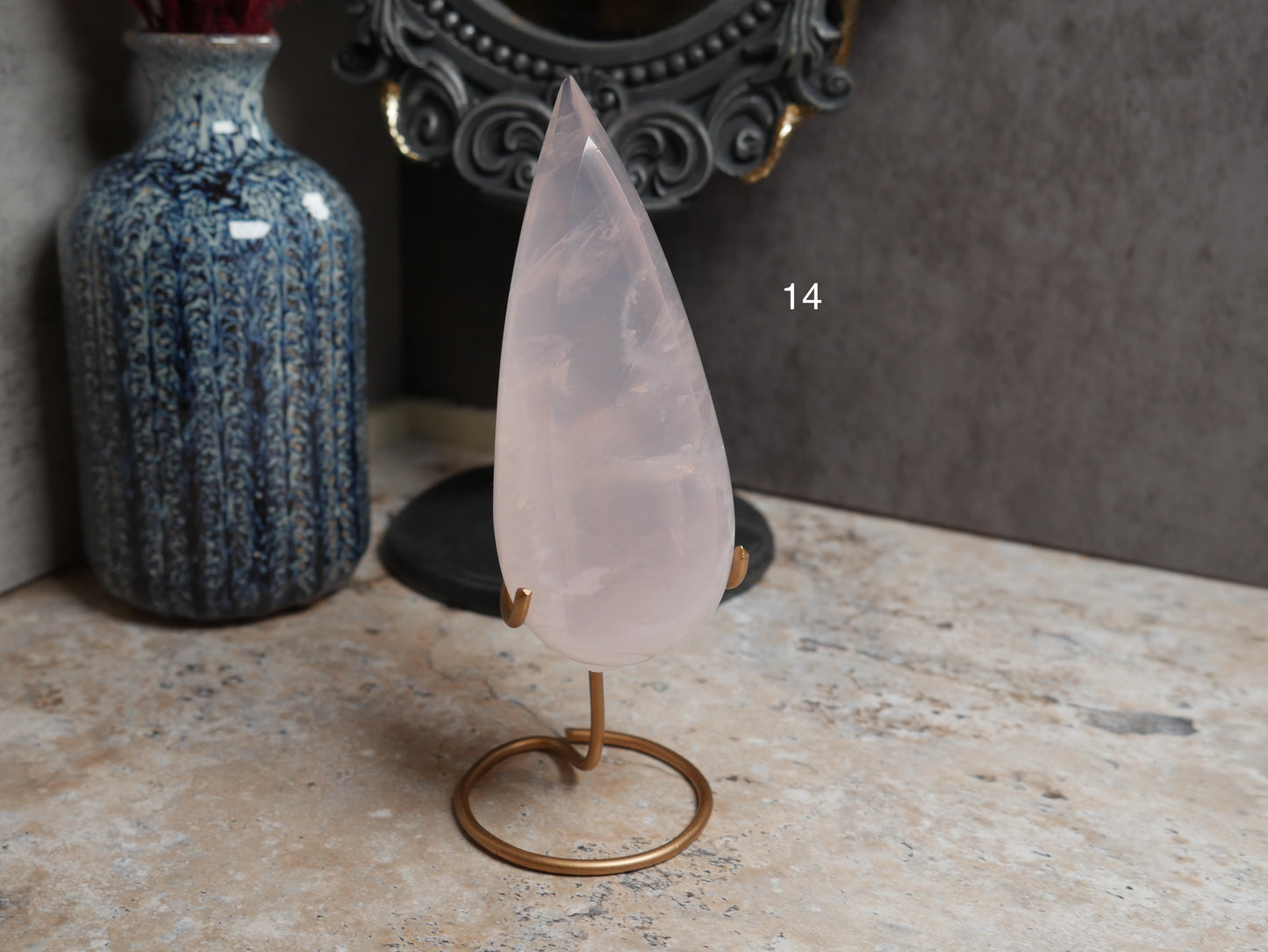 Girasol Rose Quartz Teardrops [various]