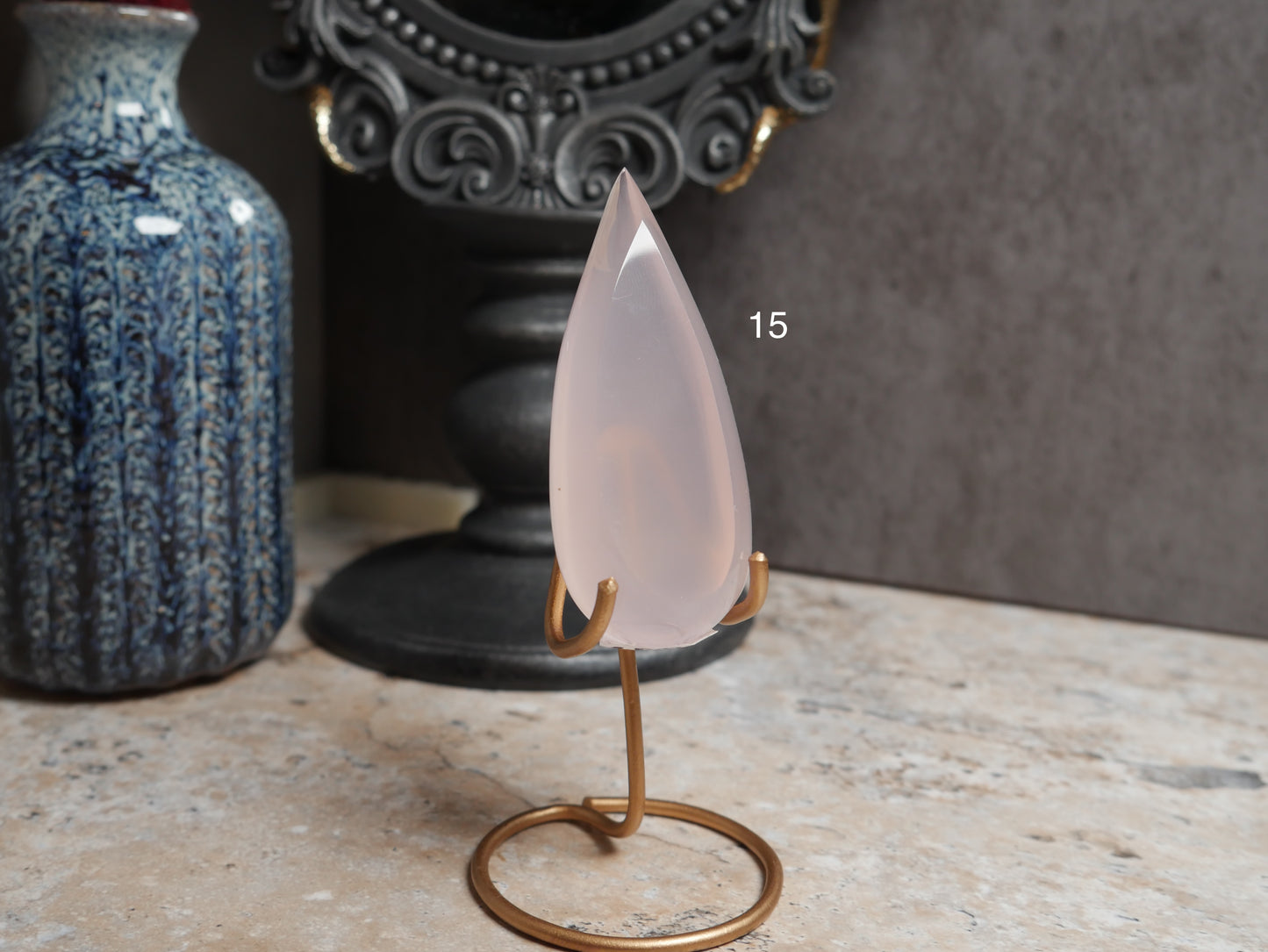Girasol Rose Quartz Teardrops [various]