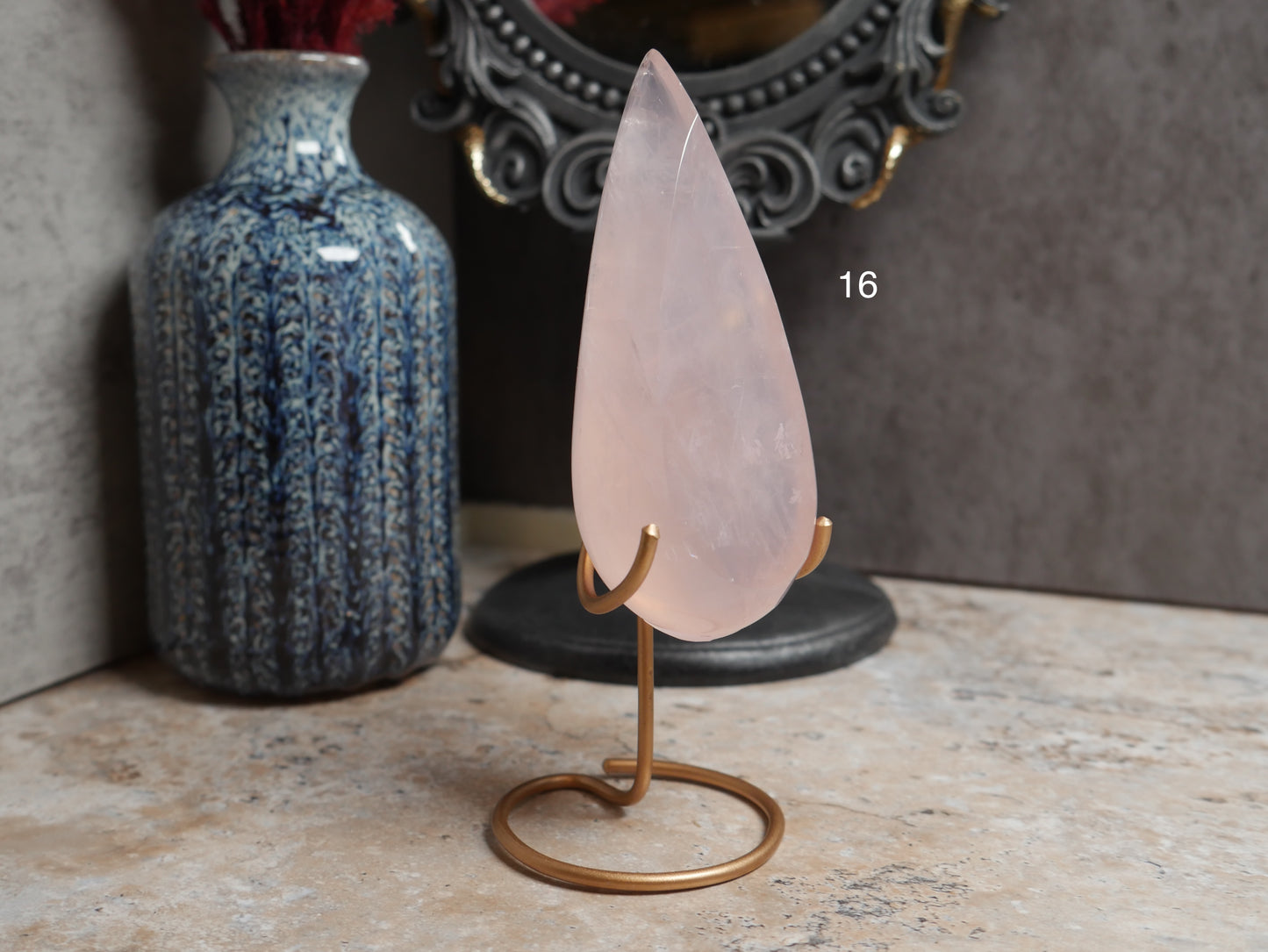Girasol Rose Quartz Teardrops [various]