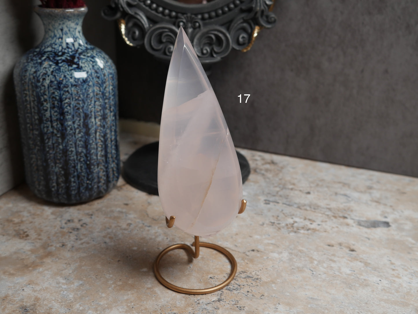 Girasol Rose Quartz Teardrops [various]