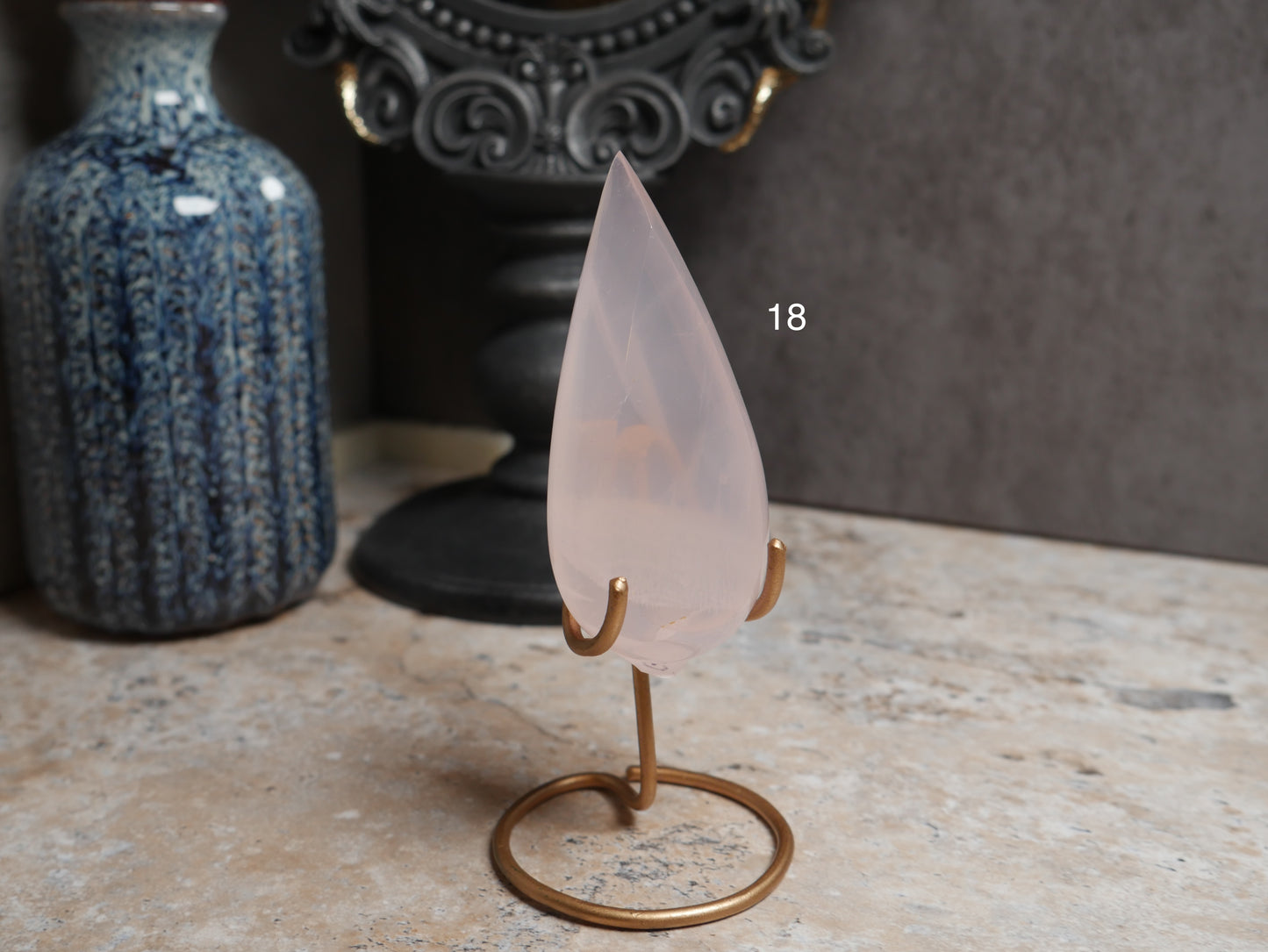 Girasol Rose Quartz Teardrops [various]