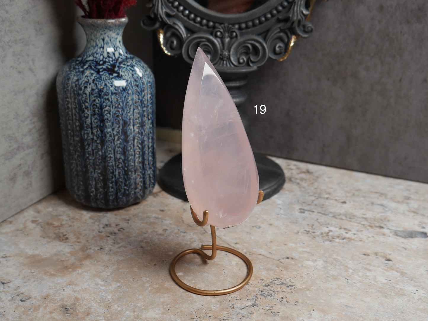 Girasol Rose Quartz Teardrops [various]