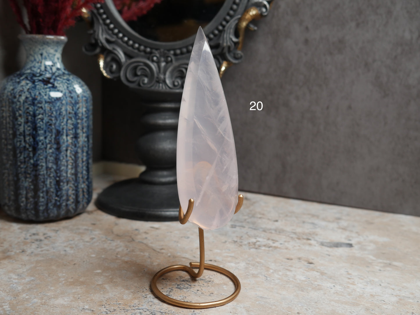 Girasol Rose Quartz Teardrops [various]