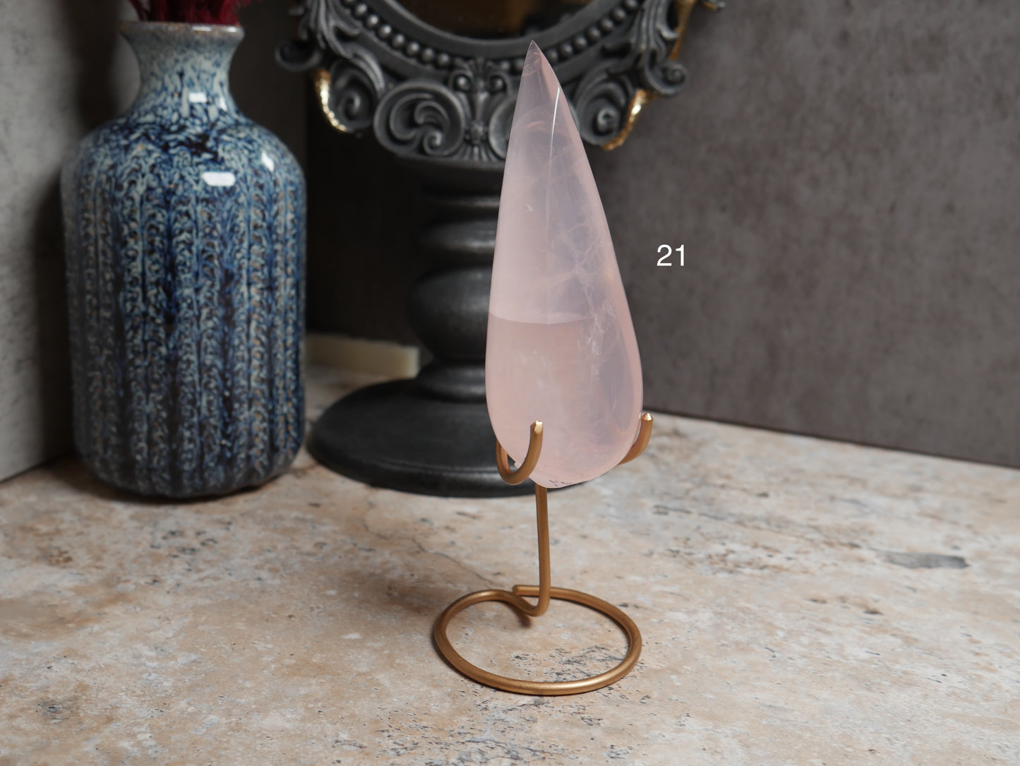 Girasol Rose Quartz Teardrops [various]